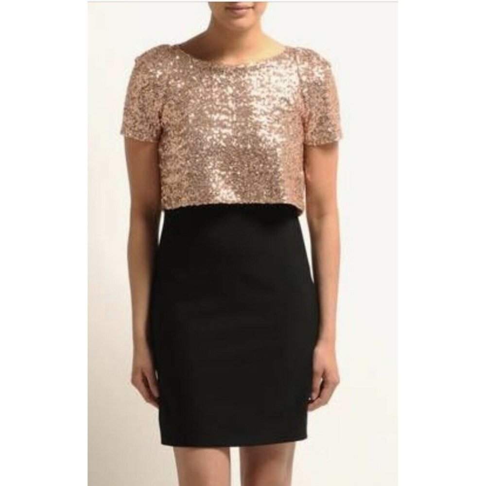 Maje Size 1 Cocktail Dress W/Sequin Top